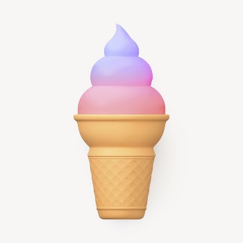 3D gradient ice cream, summer | Free Photo - rawpixel