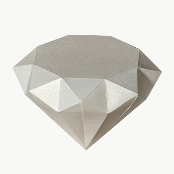 3D gray diamond shaped paper craft design element | Free  transparent png - 2339263