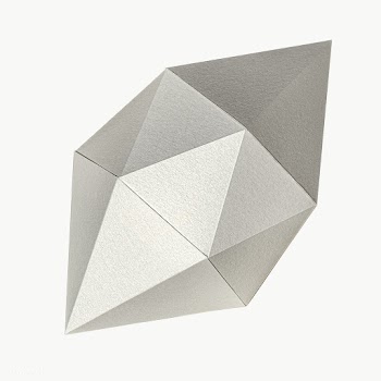 3D gray octahedral polyhedron shaped  paper craft design element | Free  transparent png - 2339246