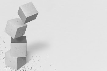 3D gray paper craft cubic patterned background | Free  illustration - 2356744
