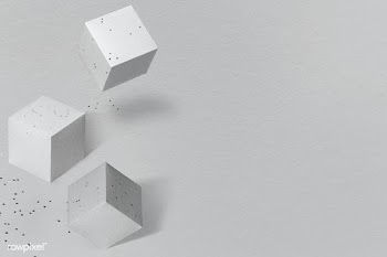 3D gray paper craft cubic patterned background | Free  illustration - 2357241