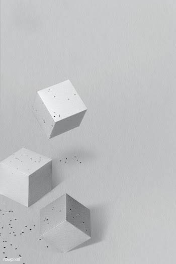 3D gray paper craft cubic patterned background | Free  illustration - 2357242