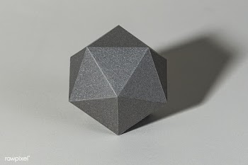 3D gray pentagon shaped paper craft on a gray background | Free  photo - 2338728