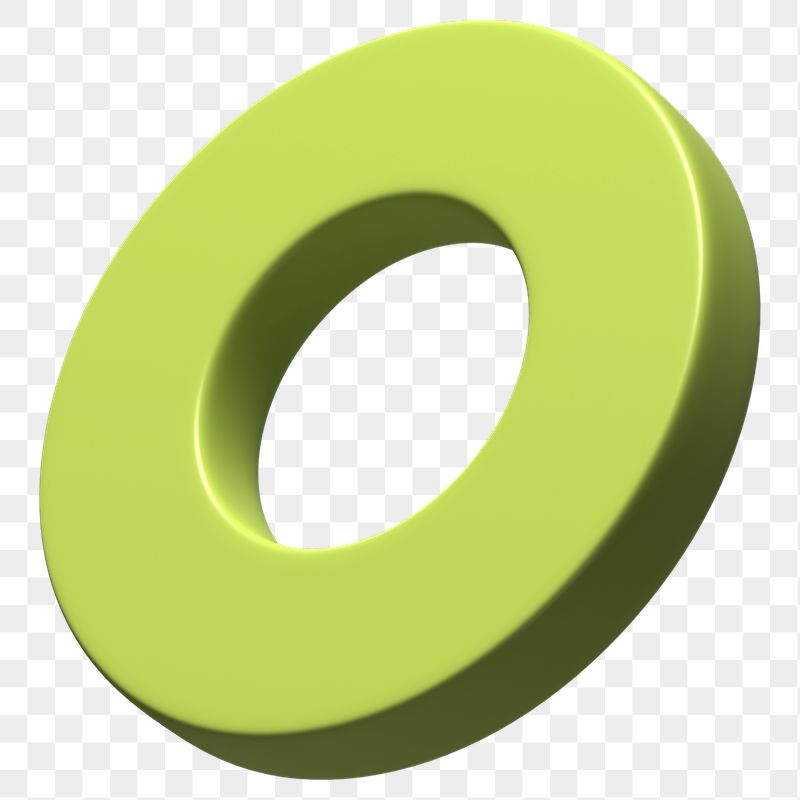 3D green annulus png, geometric | Free PNG - rawpixel