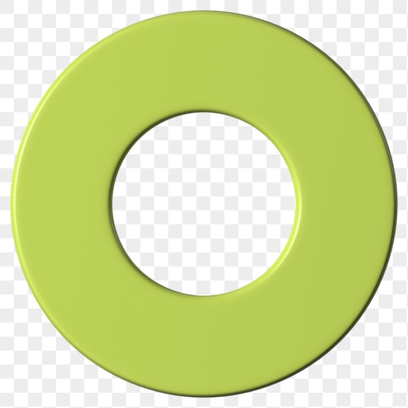 3D green annulus png, geometric | Free PNG - rawpixel