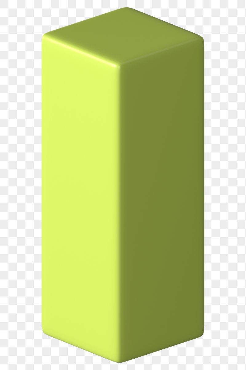 3D green cuboid png, geometric | Free PNG - rawpixel