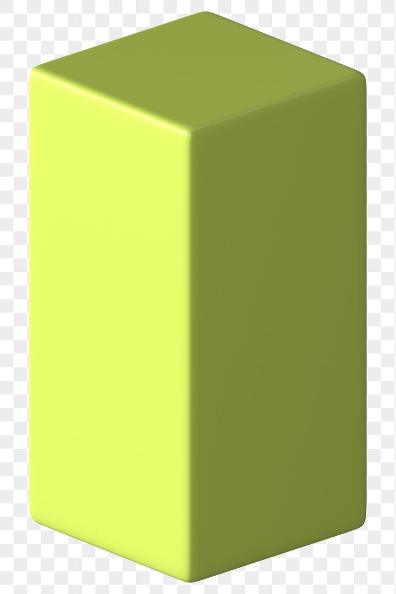 3D green cuboid png, geometric | Free PNG - rawpixel