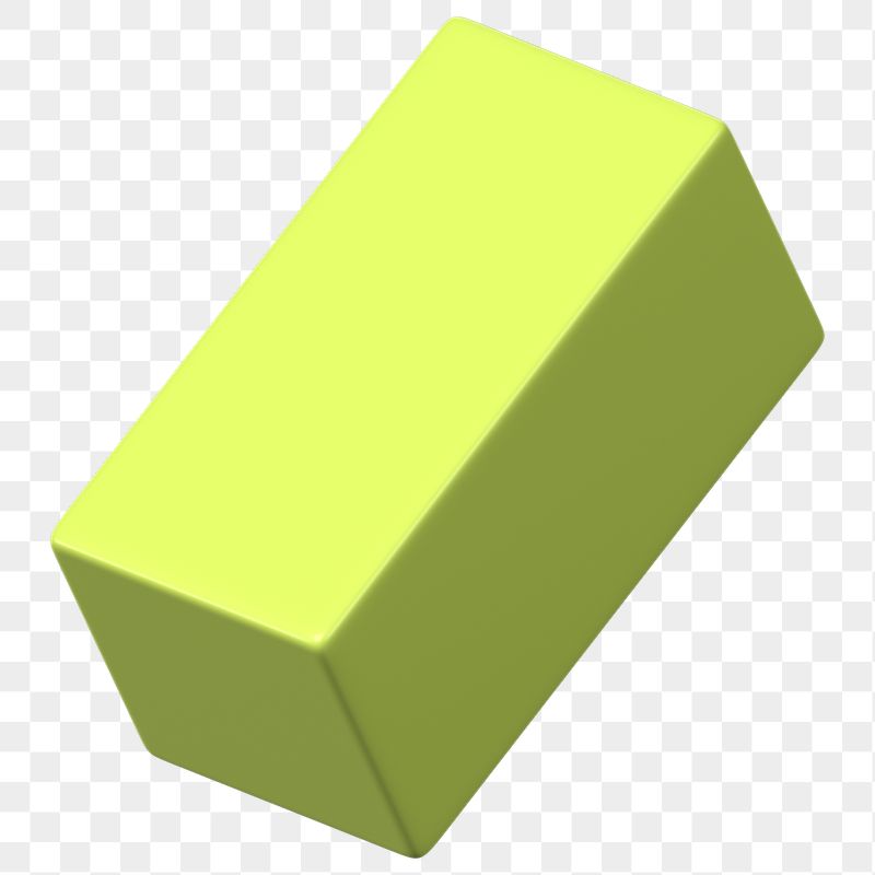 3D green cuboid png, geometric | Free PNG - rawpixel