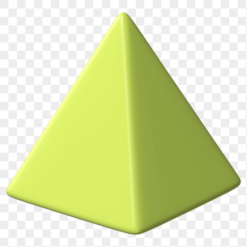 3D green pyramid png, geometric | Free PNG - rawpixel