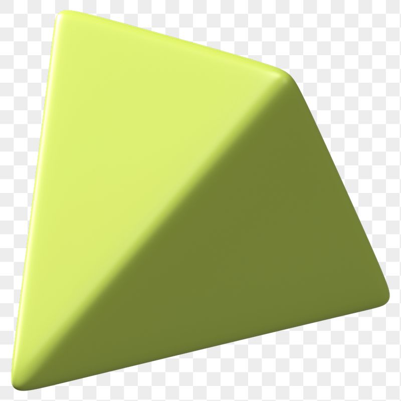 3D green pyramid png, geometric | Free PNG - rawpixel