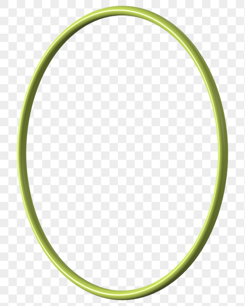 3D green ring png, oval | Free PNG - rawpixel