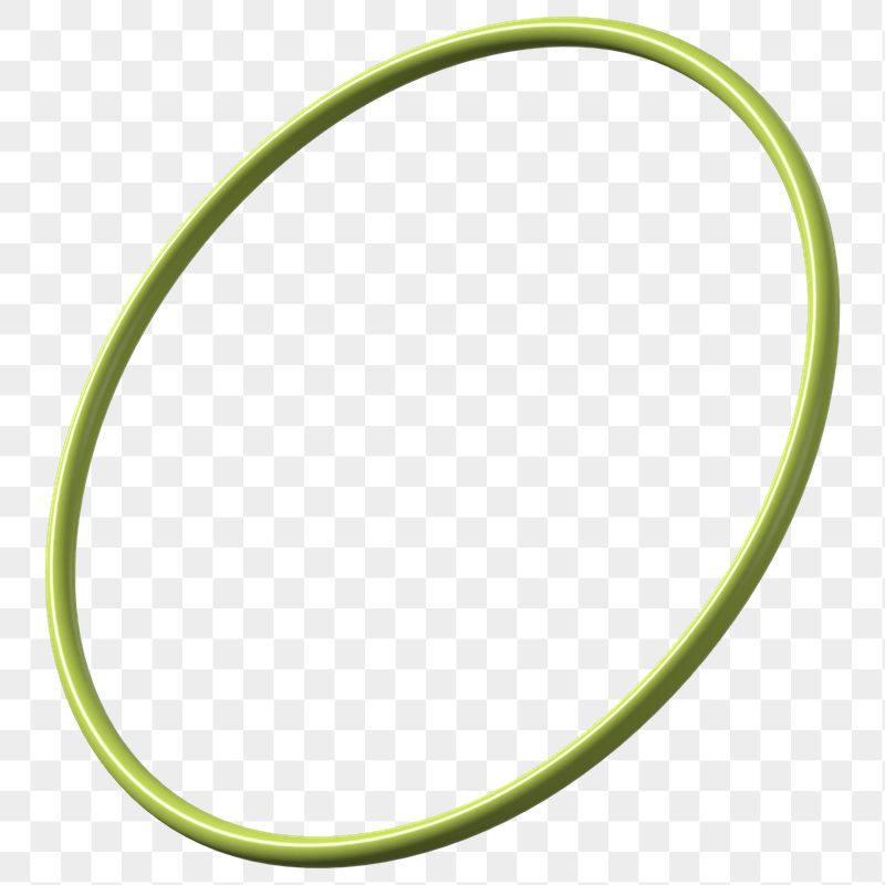 3D green ring png, oval | Free PNG - rawpixel