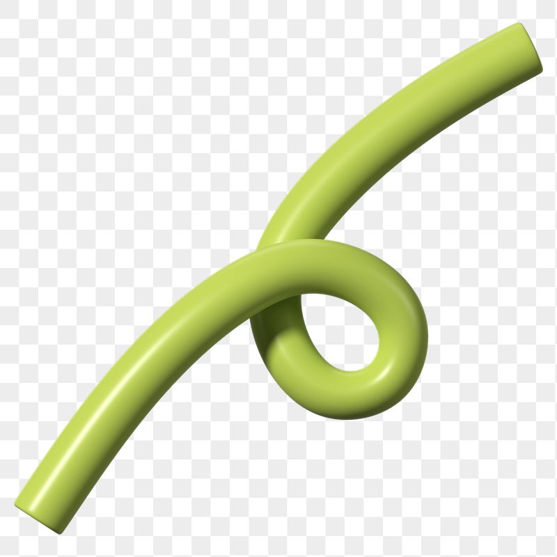 3D green squiggle png, abstract | Free PNG - rawpixel