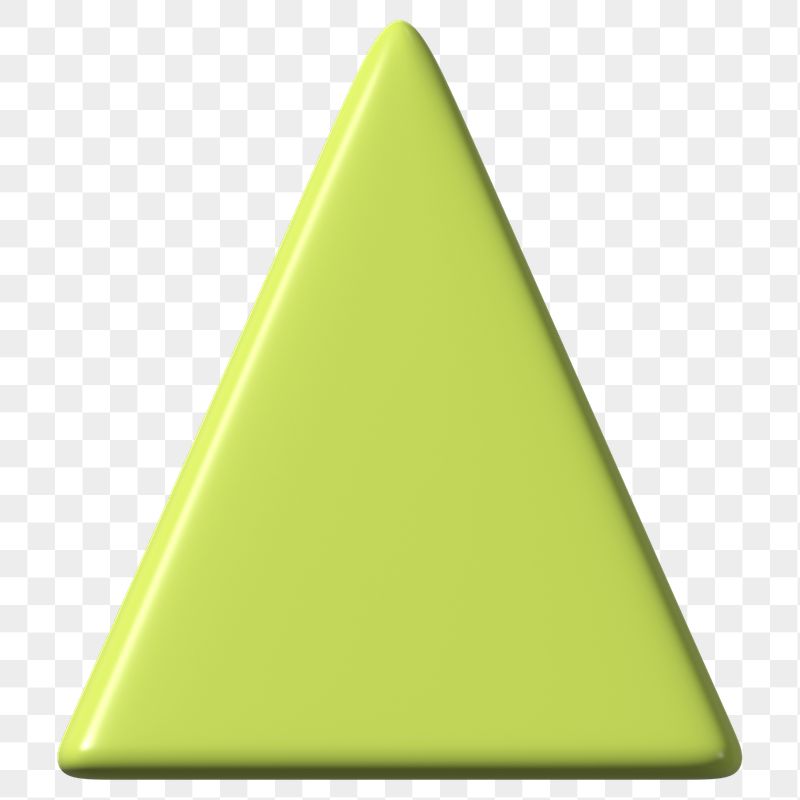 3D green triangle png, geometric | Free PNG - rawpixel