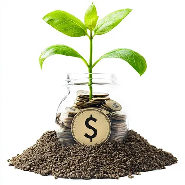 3D Growth Icon for Business Success in Finance and Economy 3D Growth Icon for Business Success in Finance and Economy