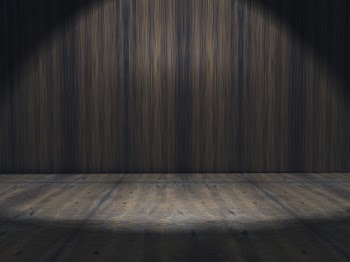 3D grunge interior with spotlight