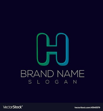 3d h logo - gradient 3d letter h logo desig