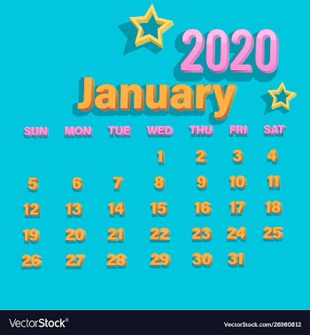 3d happy new year 2020 vector image