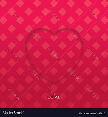 3D heart background vector image