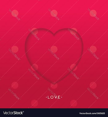 3D heart background vector image