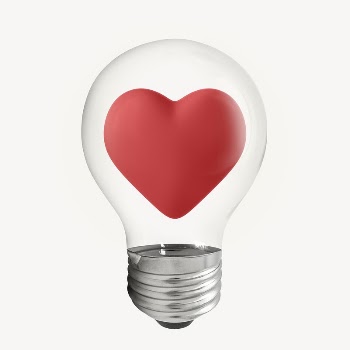 3D heart icon light bulb | Free Icons - rawpixel