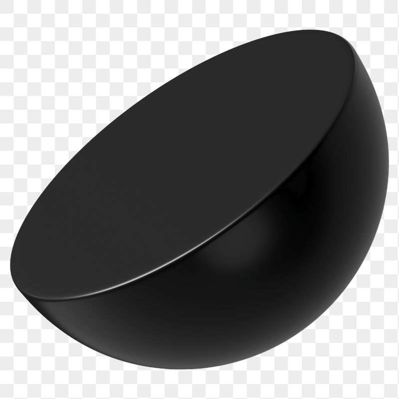 3D hemisphere png, black geometric | Free PNG - rawpixel