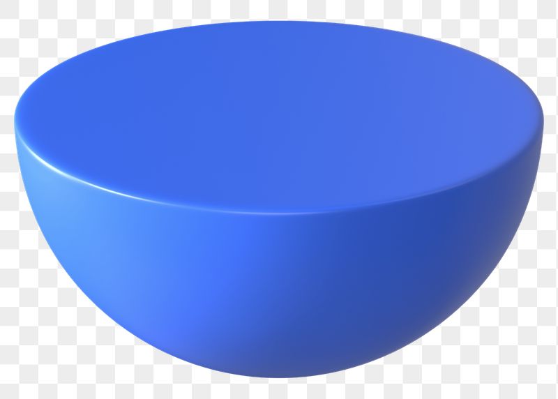 3D hemisphere png, blue geometric | Free PNG - rawpixel