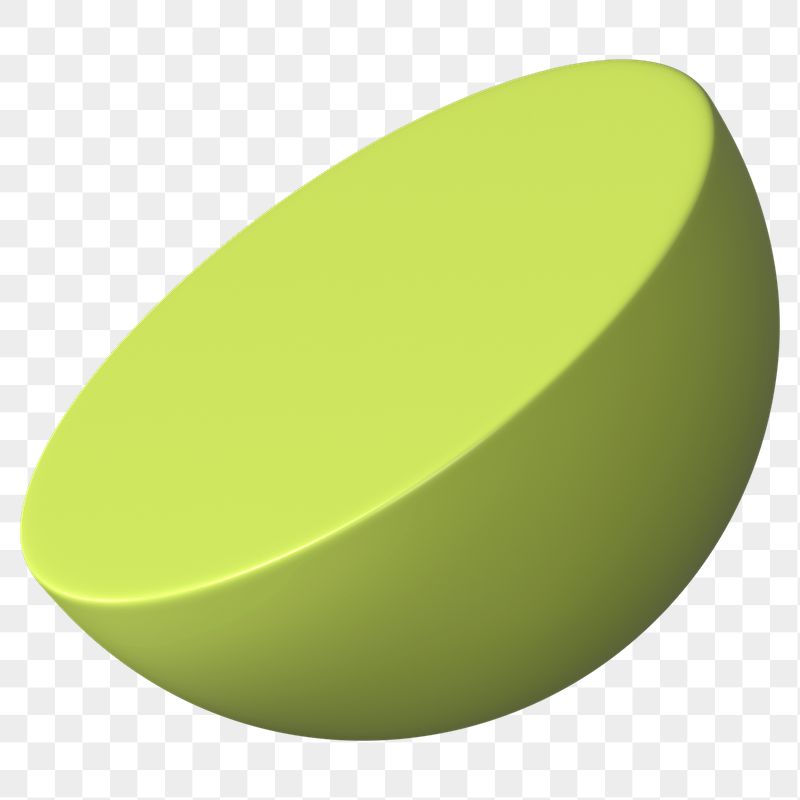 3D hemisphere png, green geometric | Free PNG - rawpixel