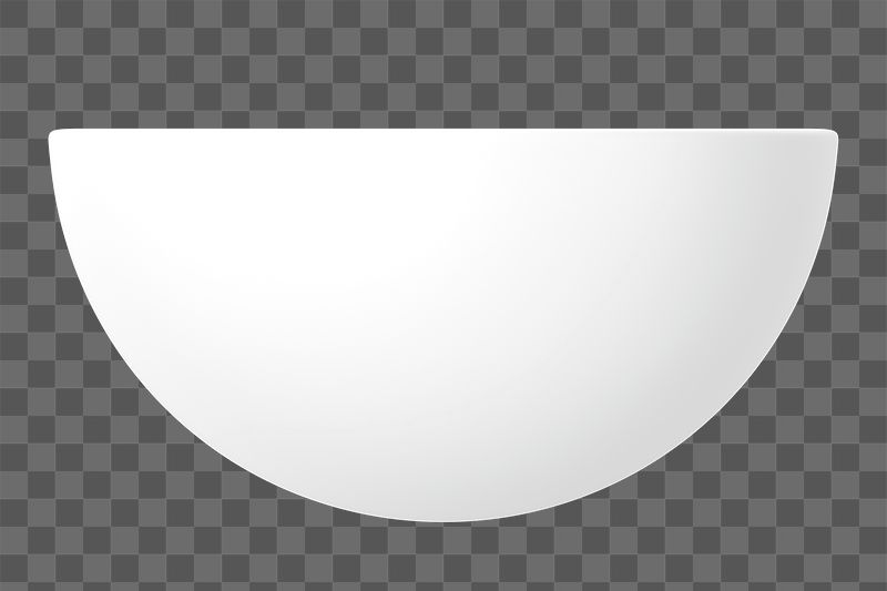 3D hemisphere png, white geometric | Free PNG - rawpixel