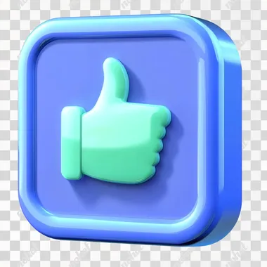 3D Icon Representing a Social Media Like Button 3D Icon Representing a Social Media Like Button