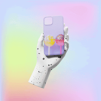 3D iPhone case mockup, lollipop | Free PSD Mockup - rawpixel