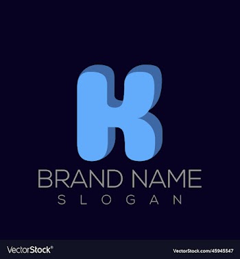 3d k logo - gradient 3d letter k logo desig