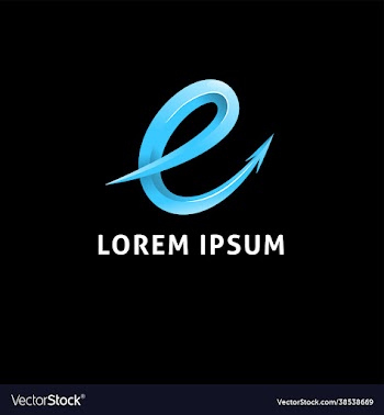 3d letter e logo
