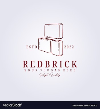 3d line art bricks bricklayer logo