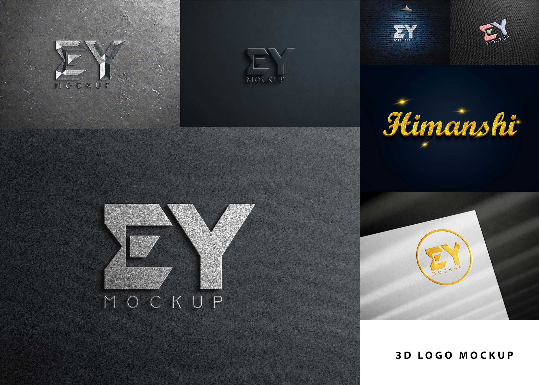 3d logo mockup maker - Top vector, png, psd files on Nohat.cc