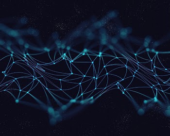 3d low poly abstract background with connecting lines and dots Free Photo