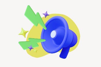 3D megaphone, campaign announcement graphic | Free Photo - rawpixel