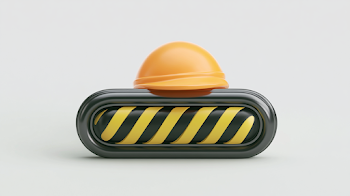 3D Minimalist Construction Loading Icon