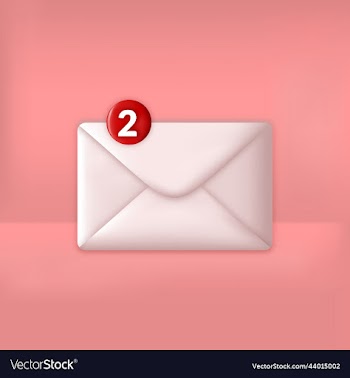 3d notification message bubbles on pink