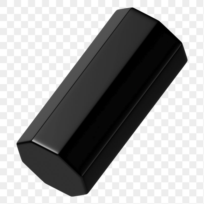 3D octagonal prism png, black | Free PNG - rawpixel