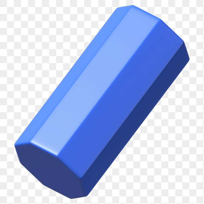 3D octagonal prism png, blue | Free PNG - rawpixel