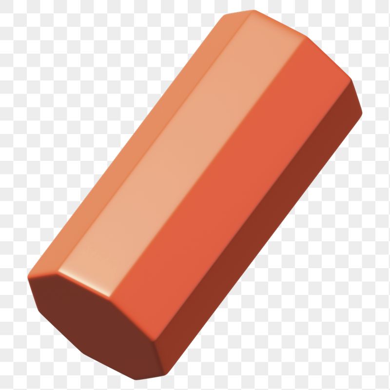 3D octagonal prism png, orange | Free PNG - rawpixel