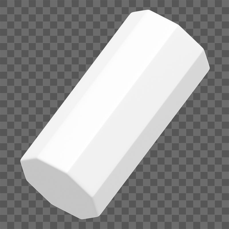 3D octagonal prism png, white | Free PNG - rawpixel