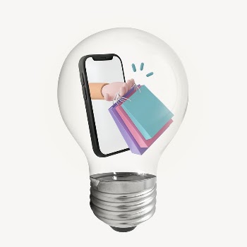 3D online shopping sticker, light | Free PSD - rawpixel