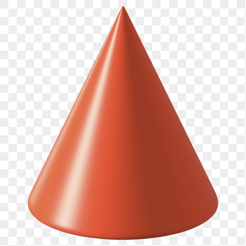 3D orange cone png, geometric | Free PNG - rawpixel