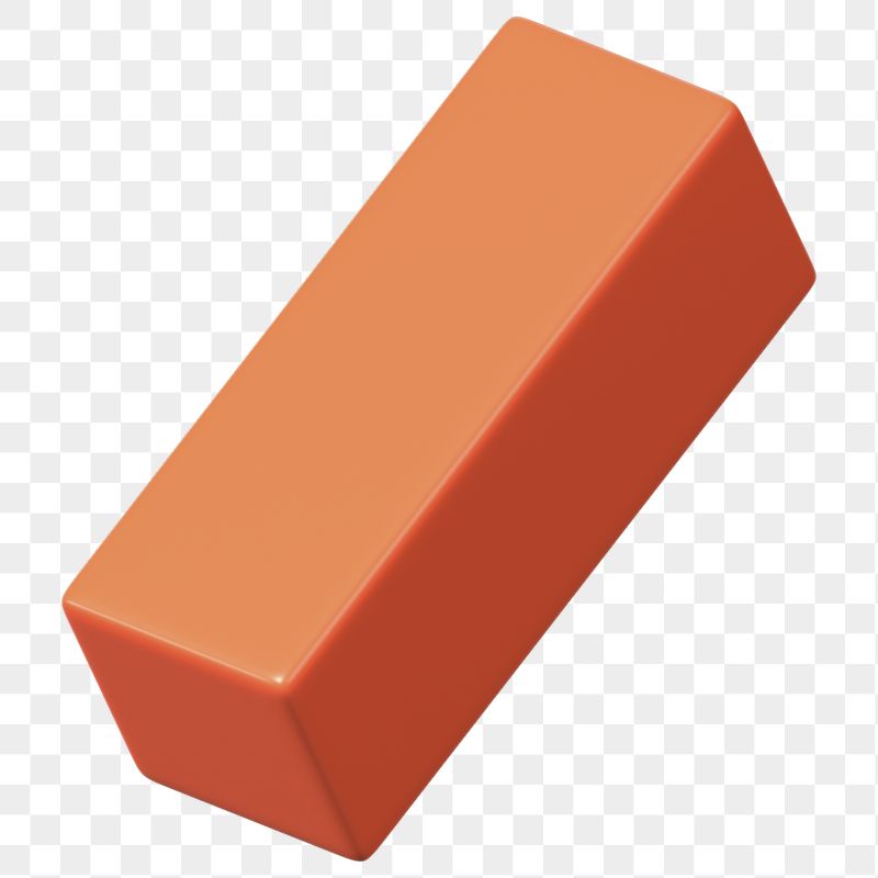 3D orange cuboid png, geometric | Free PNG - rawpixel
