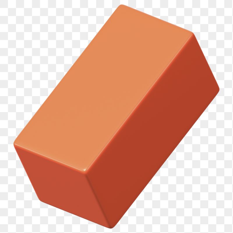 3D orange cuboid png, geometric | Free PNG - rawpixel