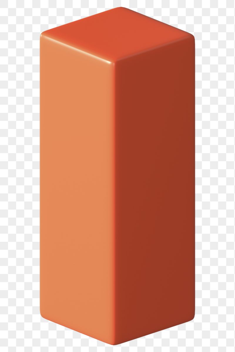 3D orange cuboid png, geometric | Free PNG - rawpixel