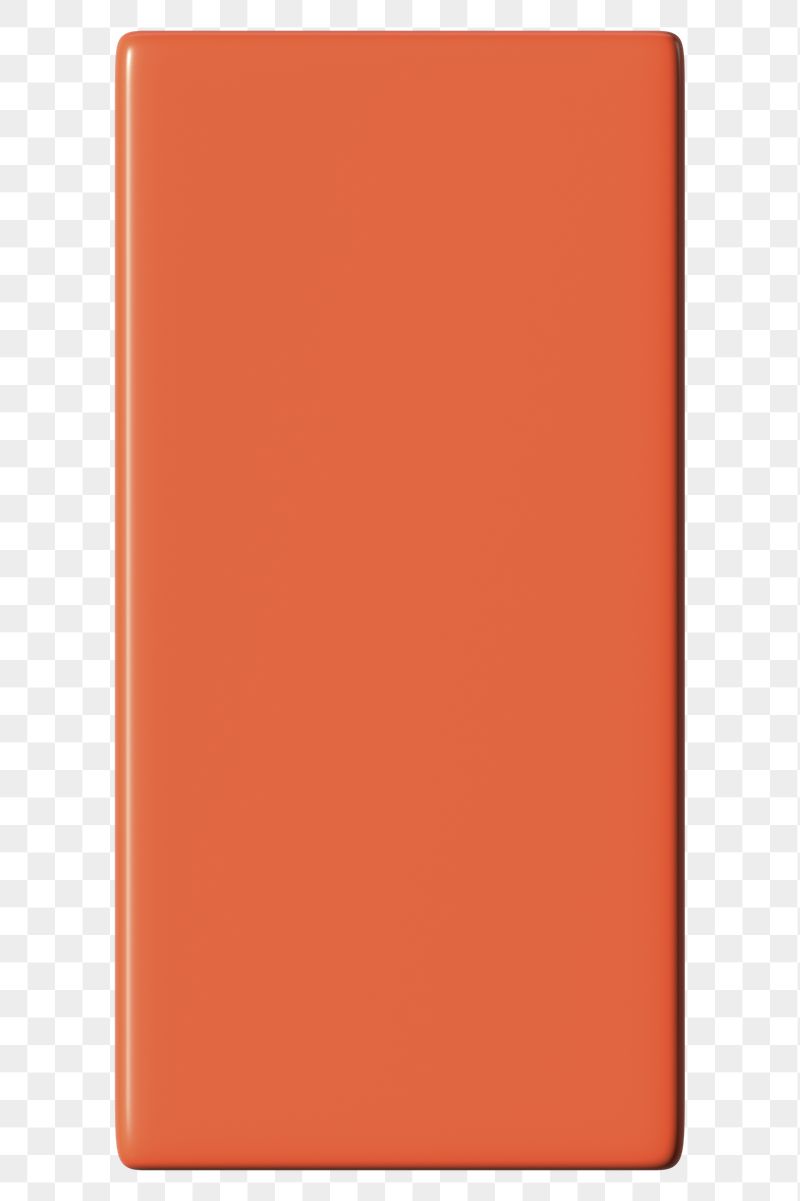 3D orange rectangle png geometric | Free PNG - rawpixel