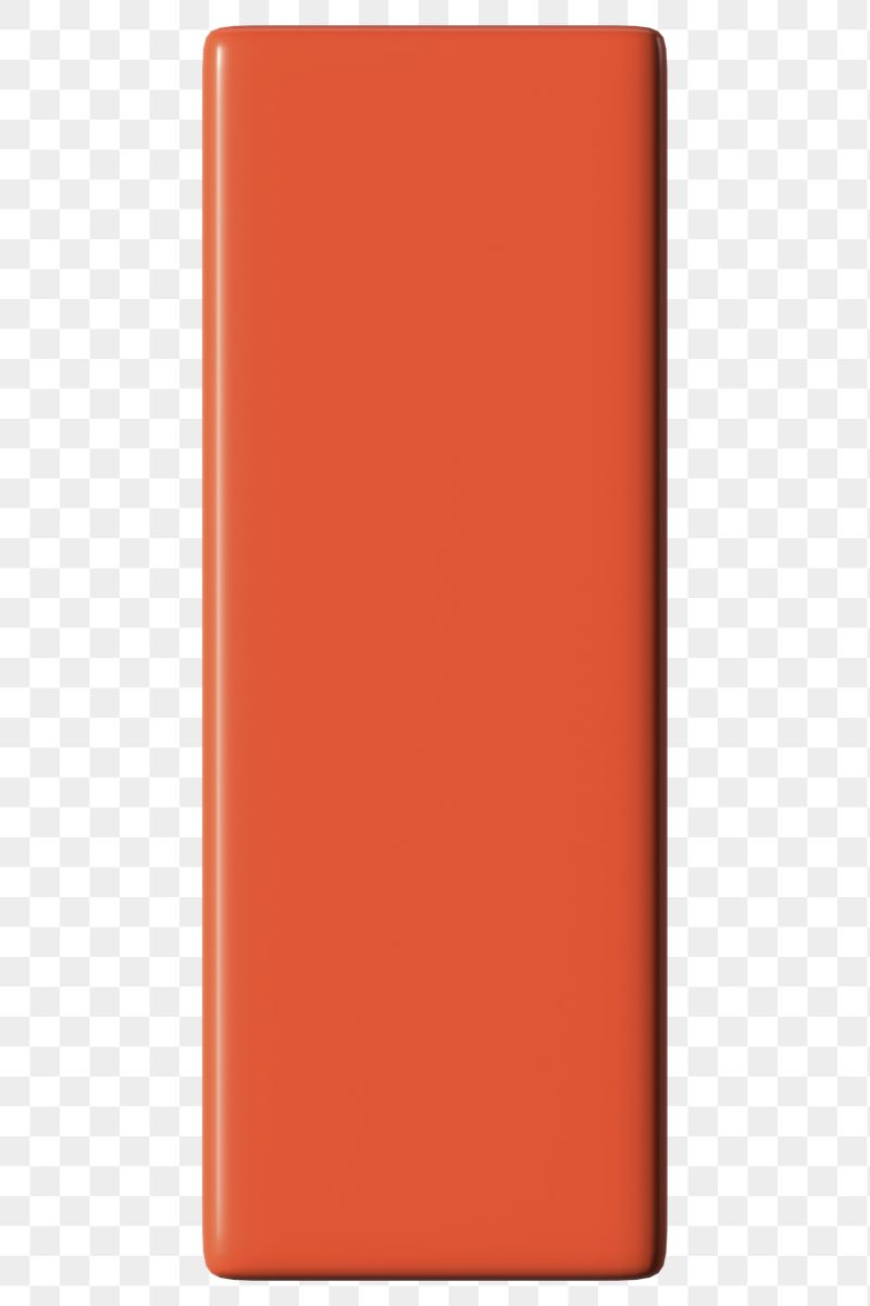 3D orange rectangle png geometric | Free PNG - rawpixel